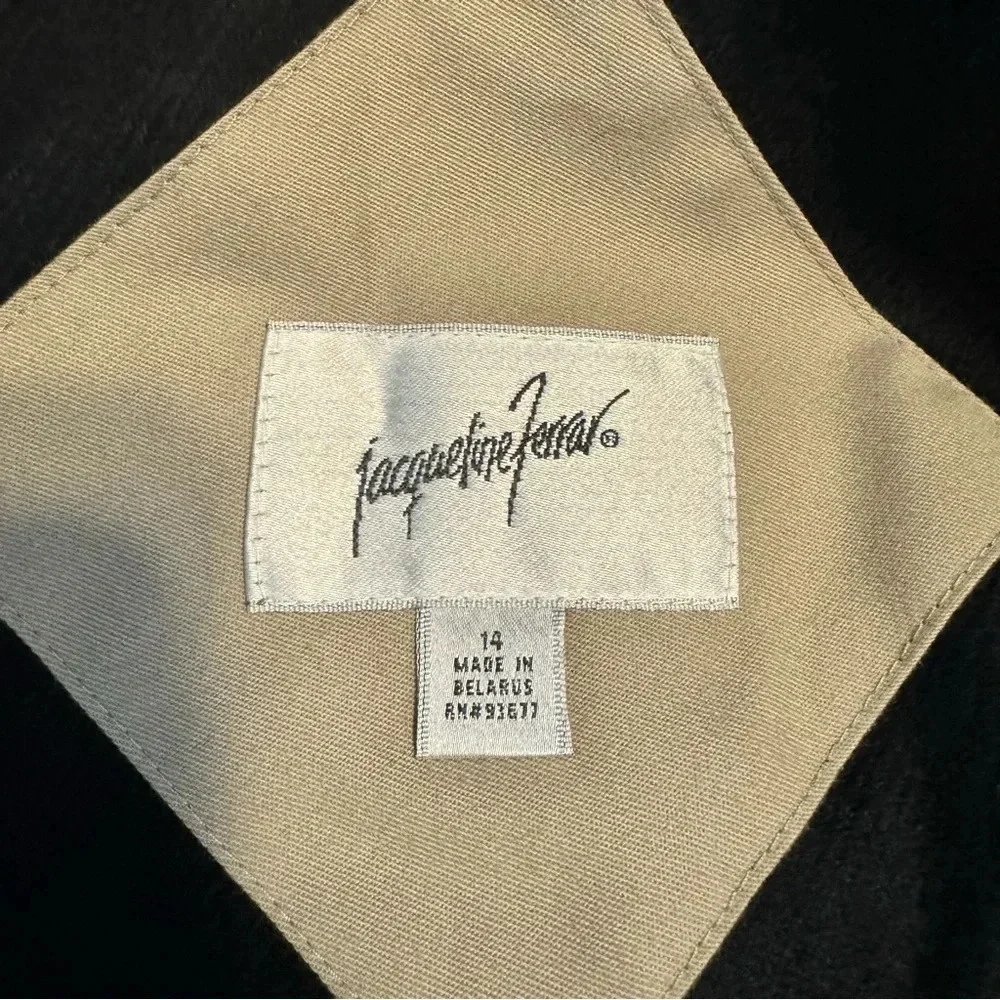 Jaqueline Ferrar‎ Vintage Women's Long Button Out Wool Lined Trench Coat